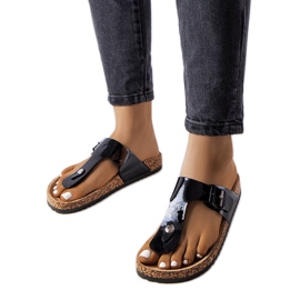 Sorte flip flops med spænder fra Lee Cooper LCW-22-35-1170L