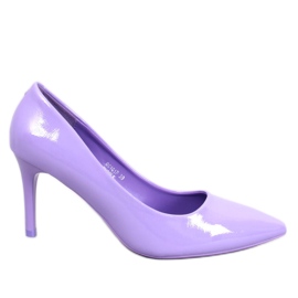 Charlotte Lilla lakerede stiletpumps violet