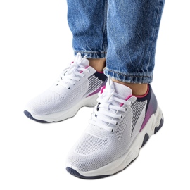 Hvide og marineblå sportssneakers fra Galatee