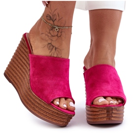 Lette flip flops på chunky platform Fuchsia Good Vibe lyserød