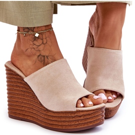 Lette Mules På En Massiv Platform Beige God Vibe