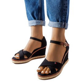 Sorte kile-espadriller fra Eleonora