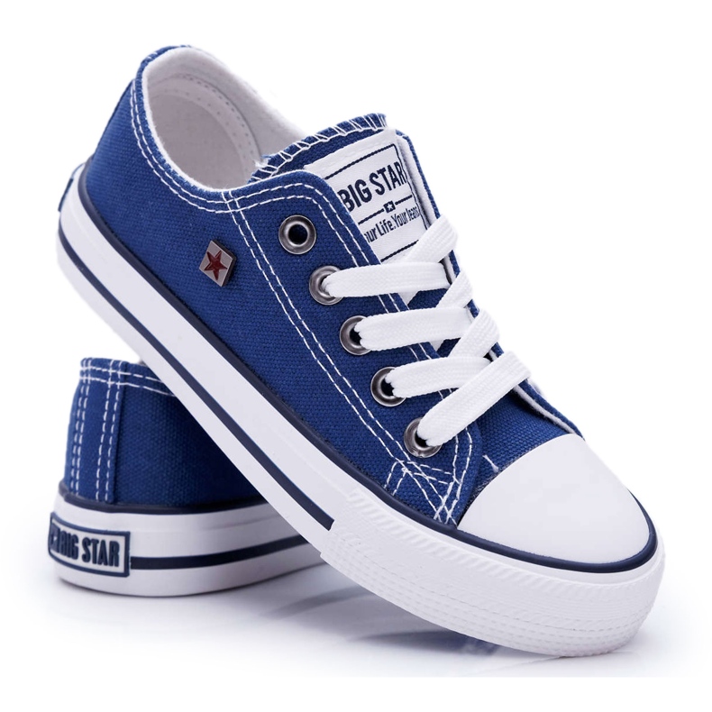 Børnesneakers Big Star Navy Blue FF374202 blå