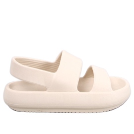 Boddie Beige gummisandaler