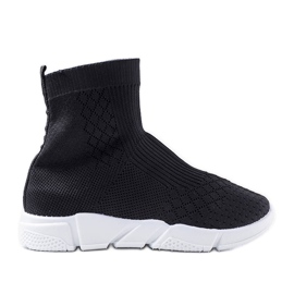 Sorte sneakers med en sokoverdel fra Olot