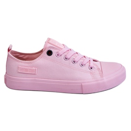 Klassiske lave sneakers til kvinder Big Star LL274022 Lyserød