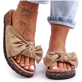 Wendy Light Beige Cork Sole Hjemmesko