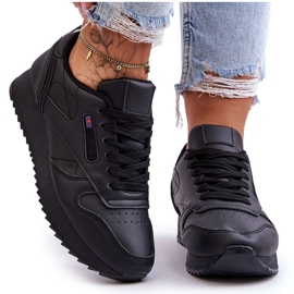 PM1 Merida Black Lace-up Platform læder sportssko sort