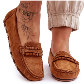 PG1 Camel Clorie suede loafers til kvinder brun