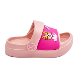 WJ1 Lette børnesandaler med hundemotiv Pink Rico lyserød