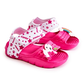 Lette skum børnesandaler med velcro Fuchsia Asti lyserød