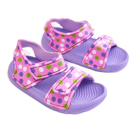 Børneskum Lette Sandaler Mønstret Lilla Og Pink Malaga violet
