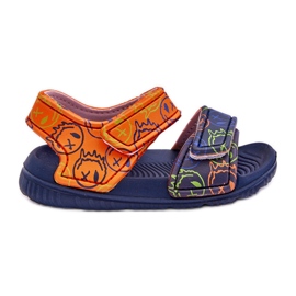 Børneskum Lette Sandaler Med Mønstre Navy Og Orange Malaga blå