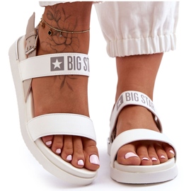Flade sandaler til kvinder Big Star LL274939 Hvid