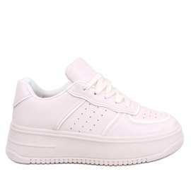 Secada Beige højsålede sneakers