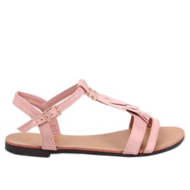 Corbin Pink sandaler med frynser lyserød