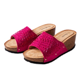 Mørke lyserøde rhinestone sliders fra Guymon