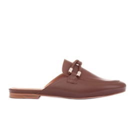 Marco Shoes Hjemmesko med dekoration brun