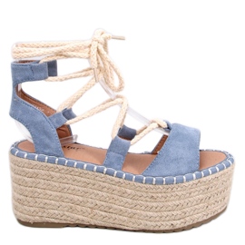 Marge L.BLÅ kile espadriller