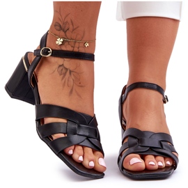 Klassiske hæle sandaler Black Misty sort