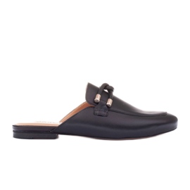 Marco Shoes Hjemmesko med dekoration sort