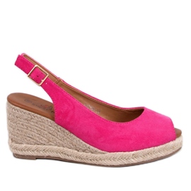 Nevil Fuchsia espadriller med åben tå lyserød