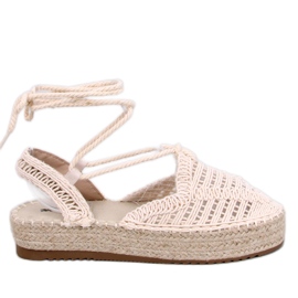 Yaweh Beige espadriller med snore til kvinder