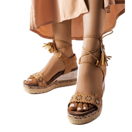 Tahoe espadriller med karamel beige