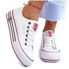 Dame Stof Platform Sneakers Big Star LL274180 Hvid