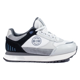 Damesneakers hvid og grå LL274370 Big Star
