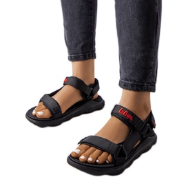 Lee Cooper LCW-23-34-1695L sorte sandaler