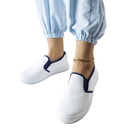Cagliari sneakers i hvidt stof