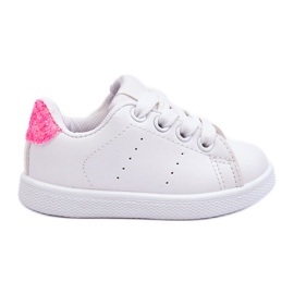 FR1 Sportssko til børn Hvid-Neon Pink Blank