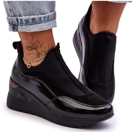 PE1 Slip-On Wedge Sportssko til kvinder Sort Farro