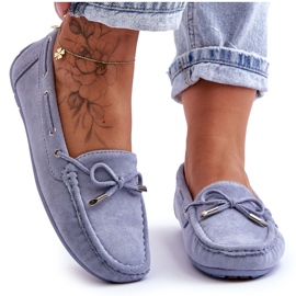 Dame blå Si Passione ruskind loafers