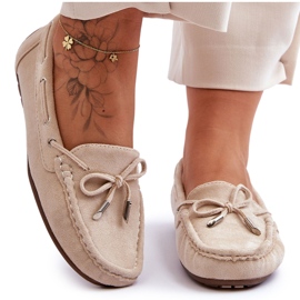 Dame ruskind Loafers Beige Si Passione