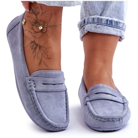 Blå Lenvie suede loafers til kvinder