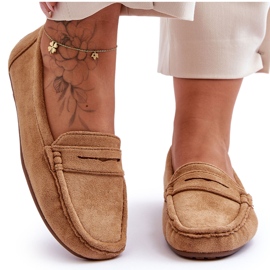 Camel Loafers i ruskind til kvinder brun