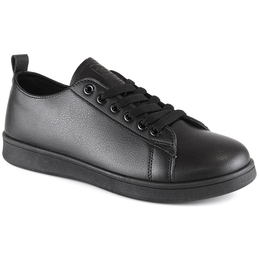 Sportssko sneakers lavet af økologisk læder sort Nyheder 23SP02-5786 - KeeShoes