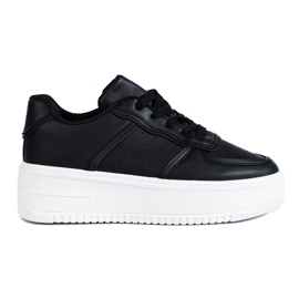 Sorte sneakers på høj platform fra Shelovet
