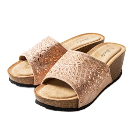 Pink rhinestone sandaler fra Guymon lyserød
