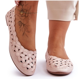 PE1 Kvinders gennembrudte blanke ballerinaer Pink Visionary lyserød