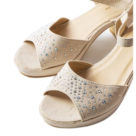 Beige bloksandaler fra Beltane