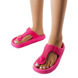 Fuchsia platformssandaler fra Moretti lyserød