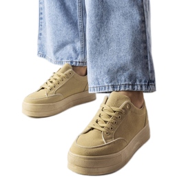 Beige platform sneakers fra Amathymes