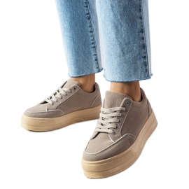 Grå platform sneakers fra Amathymes
