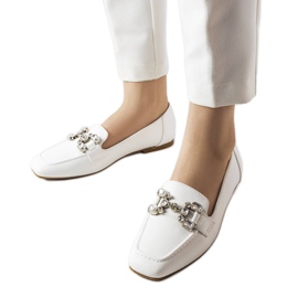 Marechal hvide loafers med rhinsten