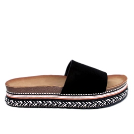 Demou Sorte sandaler med dekorerede såler
