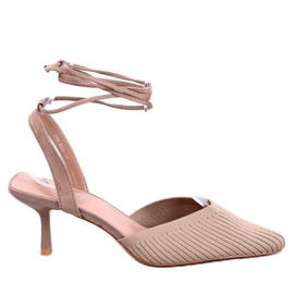 Cordier Khaki sokhæle med åben hæl beige