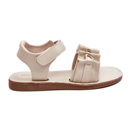 Børnesandaler med velcrohjerter Beige Havana